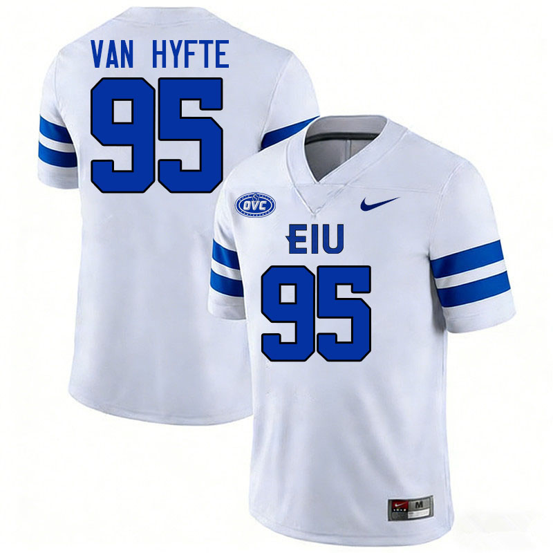Eastern Illinois Panthers #95 Drake Van Hyfte College Football Jerseys,Uniforms-White